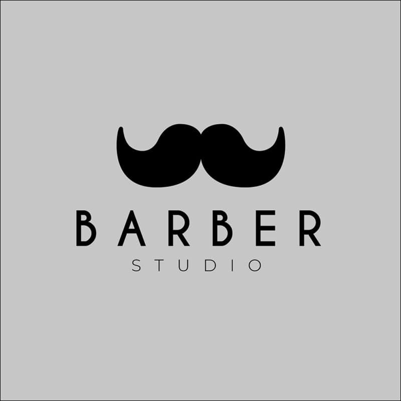 naklejka do studia barbera logo